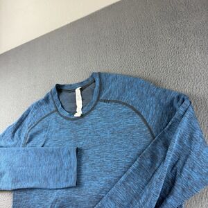 Lululemon Shirt Men's M Blue Rulu Swiftly Heathered Running Gym Athleisure Run